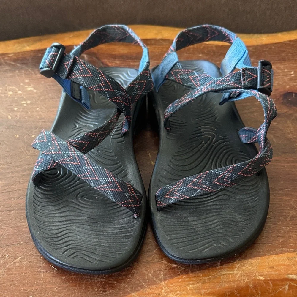 Chaco Black and Blue Women's Sandals - Picture 1 of 3